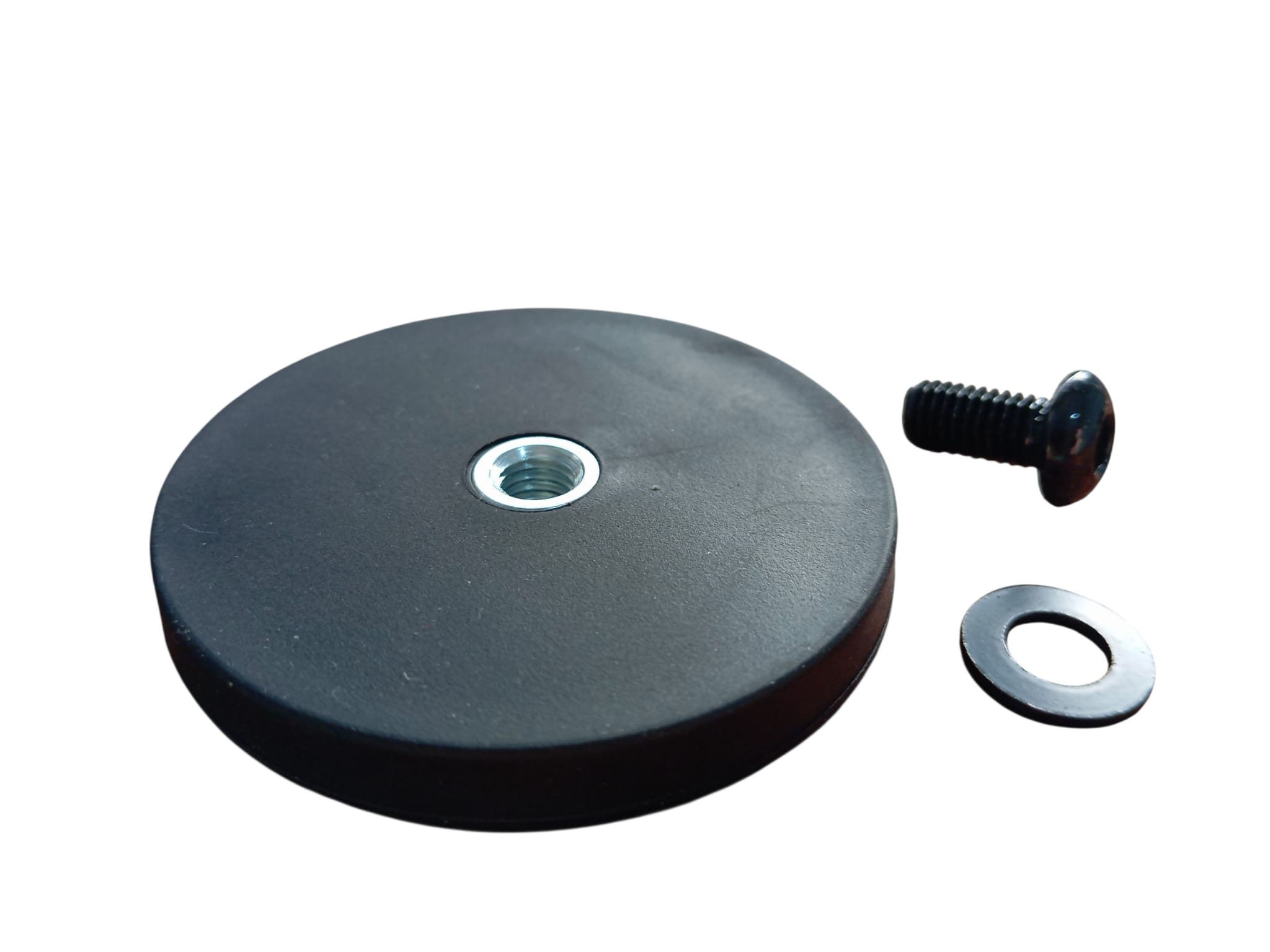 OZ66 Female M8 Thread Neodymium Pot Magnet - Diameter 66mm x 8mm with Rubber Case