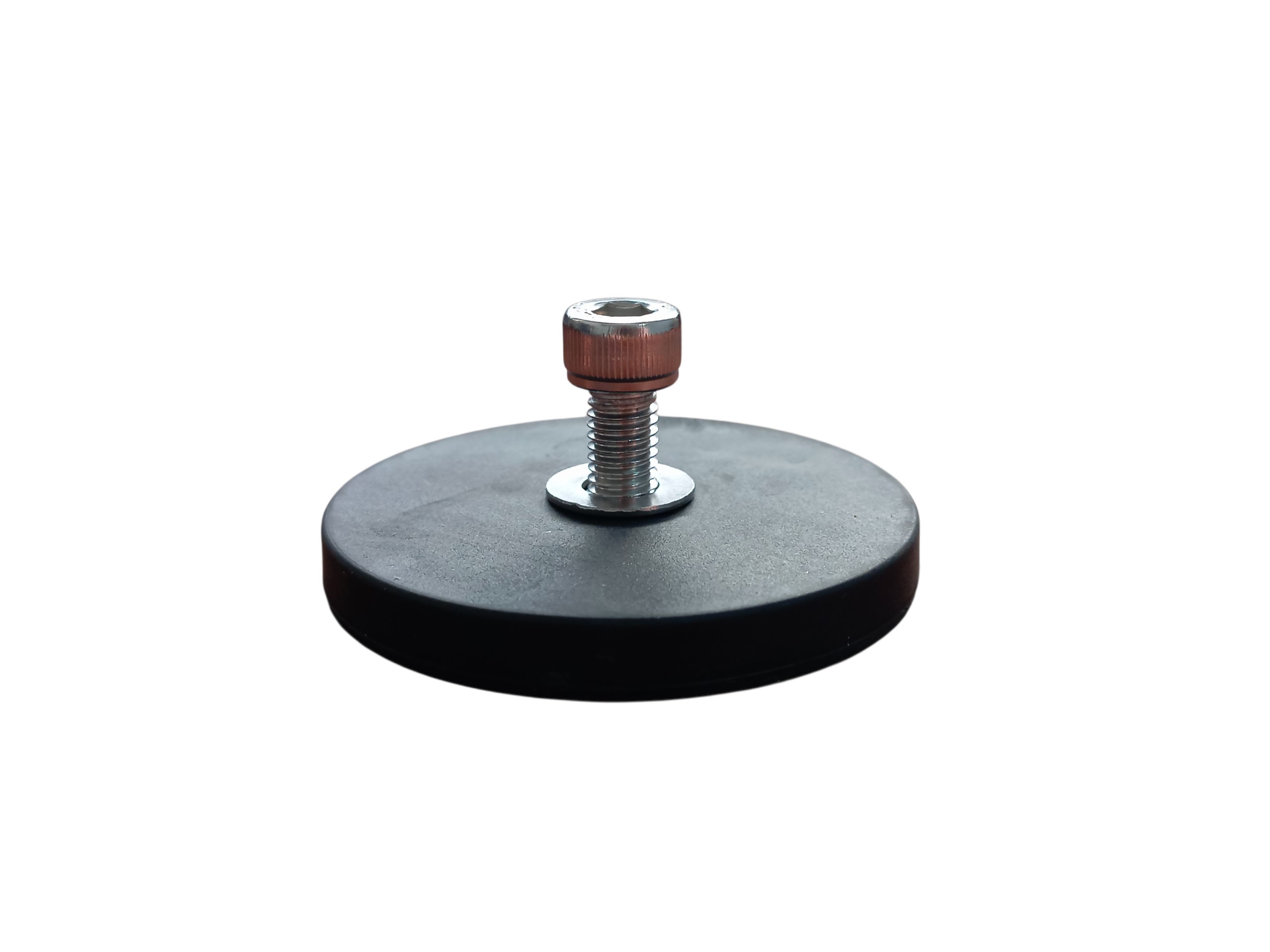 OZ66 Female M8 Thread Neodymium Pot Magnet - Diameter 66mm x 8mm with Rubber Case